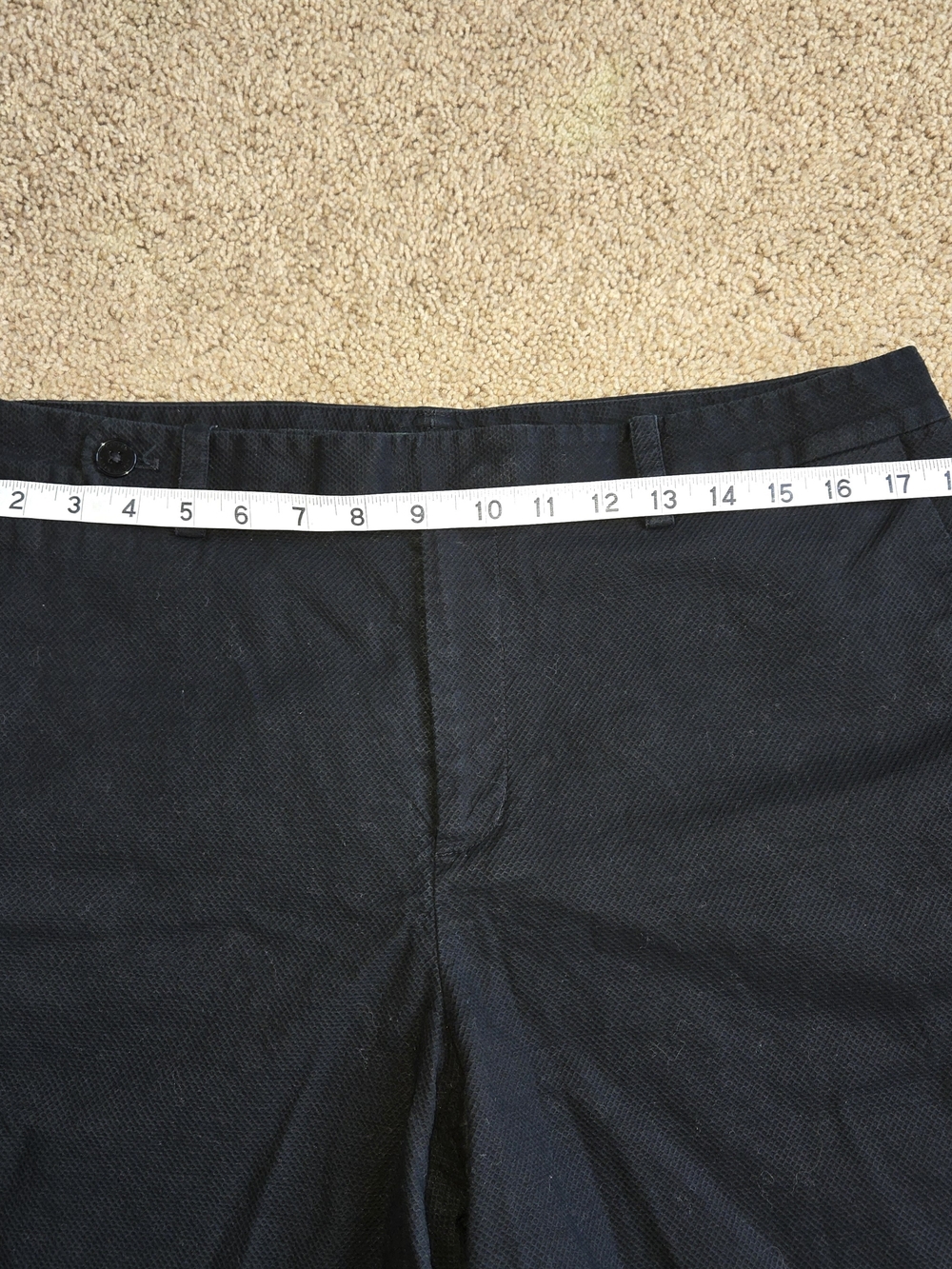 Lauren Ralph Lauren Womens Size 14 Black Textured Shorts Stretch Cotton Mid Rise - Picture 4 of 8